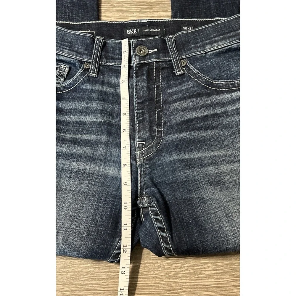 BKE Buckle Jake Straight Leg Stretch Dark Wash Blue Jeans Size 30x32 (30x33)